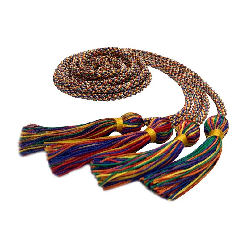 Endea Graduation Double Honor Cord (Rainbow) - Image 1